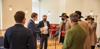 Bundeskanzler Sebastian Kurz und Vizekanzler Werner Kogler zu Besuch bei der Musikkapelle Pöllau